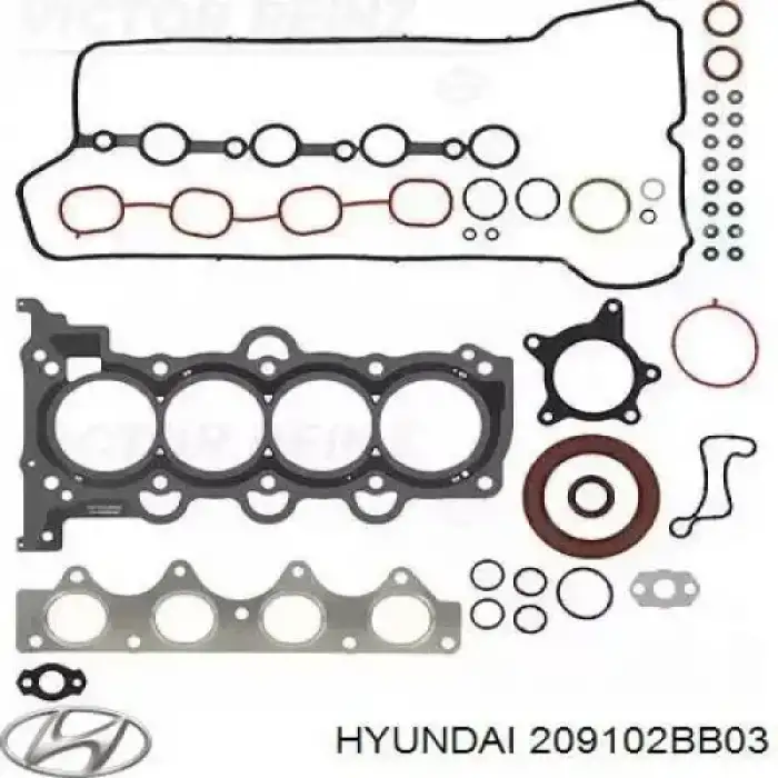 Hyundai Kia 1.6 GDI G4FD Çelik Silindir Kapak Conta Takımı 20910-2BB03