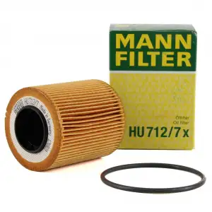 MANN-FILTER HU712.7X Yağ Filtresi Fiat Doblo Linea Fiorino 1.3 Multijet Opel Astra H Corsa C 1.3 CDTI Ortası Çıkıntılı