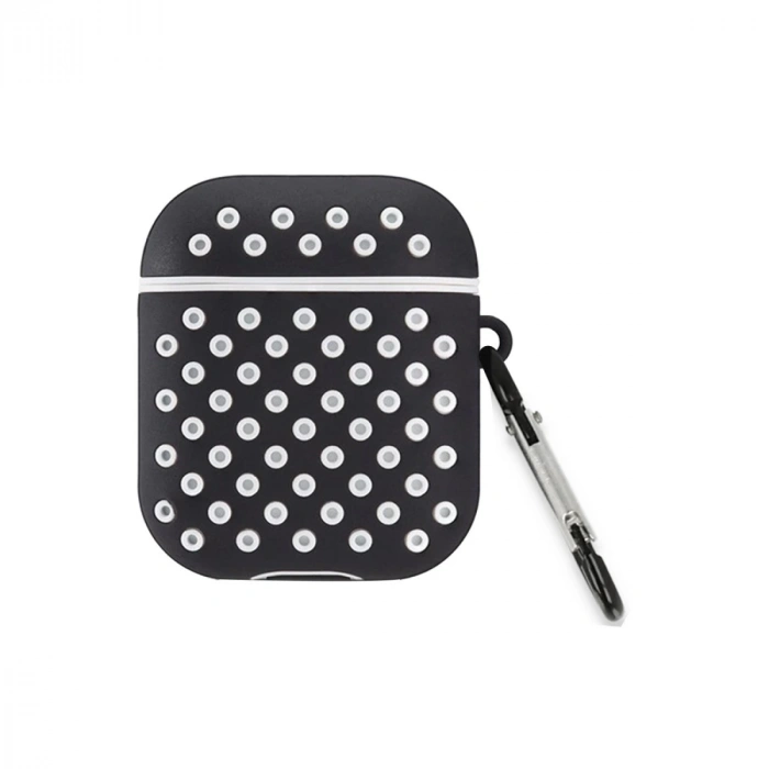 Airpods 3 (3.nesil) Spor Delikli Kılıf - Siyah-beyaz