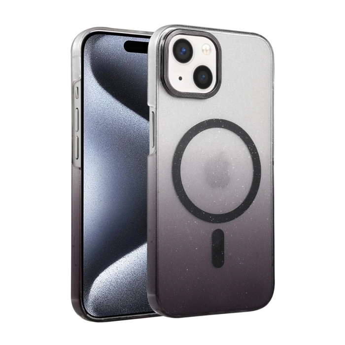 Apple İphone 14 Glossy Magsafe Kapak - Siyah