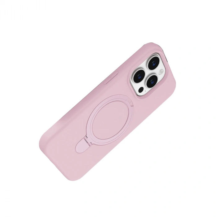 Apple İphone 15 Pro Max Regal Magsafe Standlı Kapak - Açık Pembe