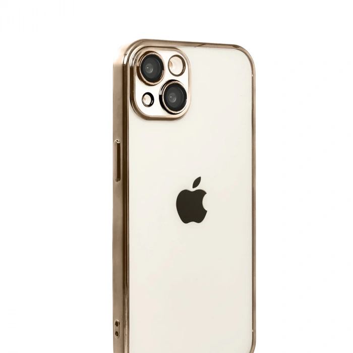 Apple İphone 15 Razer Lensli Silikon - Çöl Titanyum