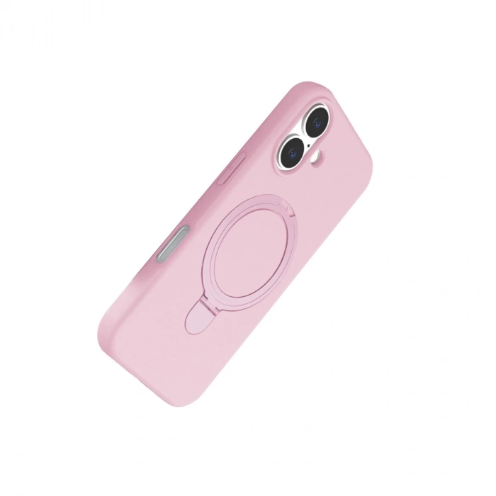 Apple İphone 16 Plus Regal Magsafe Standlı Kapak - Açık Pembe