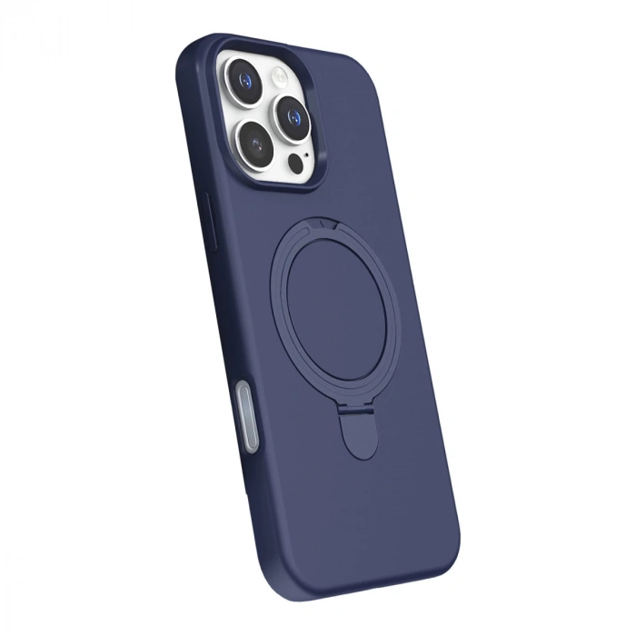 Apple İphone 16 Pro Regal Magsafe Standlı Kapak - Lacivert