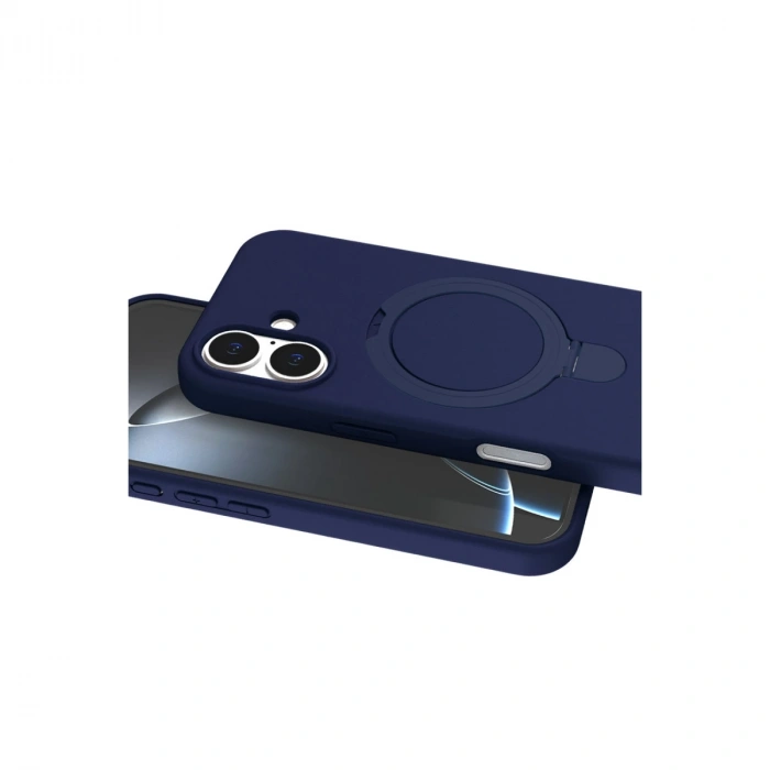 Apple İphone 16 Regal Magsafe Standlı Kapak - Lacivert