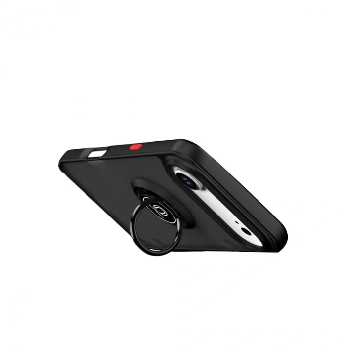 Apple İphone 17 Air Montreal Yüzüklü Silikon Kapak - Siyah