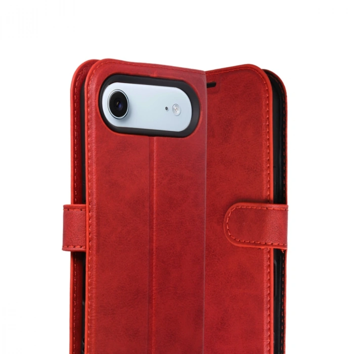 Apple İphone 17 Air Trend S Plus Kapaklı Kılıf - Kırmızı