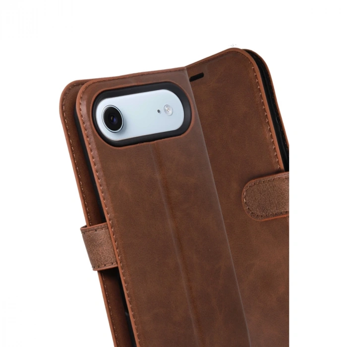 Apple İphone 17 Air Trend S Plus Kapaklı Kılıf - Taba