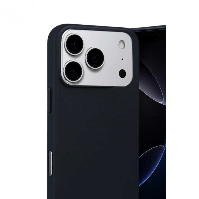 Apple İphone 17 Pro Max Nano İçi Kadife Silikon - Siyah