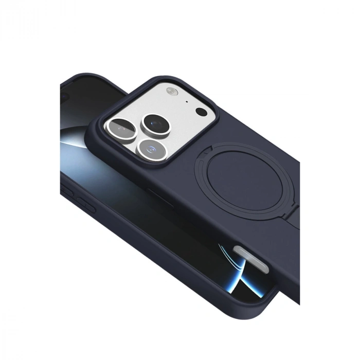 Apple İphone 17 Pro Regal Magsafe Standlı Kapak - Lacivert