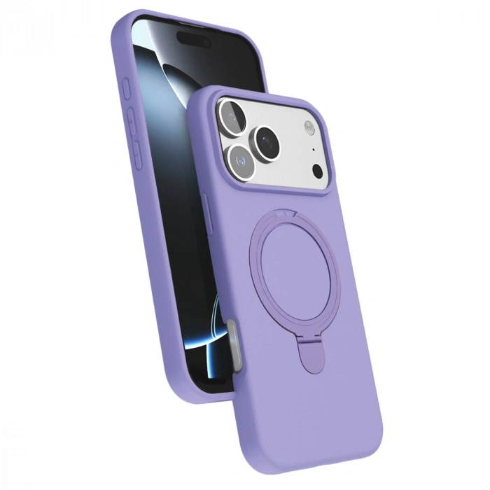 Apple İphone 17 Pro Regal Magsafe Standlı Kapak - Lila