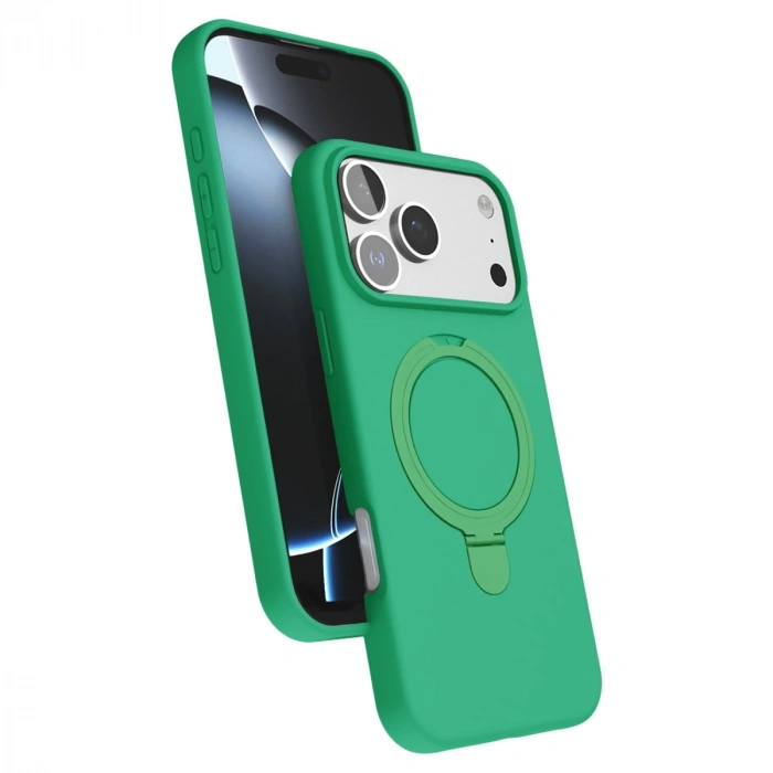 Apple İphone 17 Pro Regal Magsafe Standlı Kapak - Yeşil