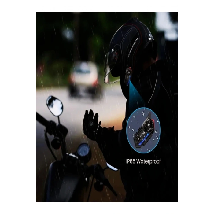 Bt57 Motosiklet Kask Kulaklık Intercom Işıklı Motorsiklet Interkom