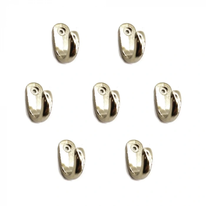 Büyük Tekli Fincan Askı, Dekor Askısı - Nikel, 100 Adet, 12x23x30 Mm