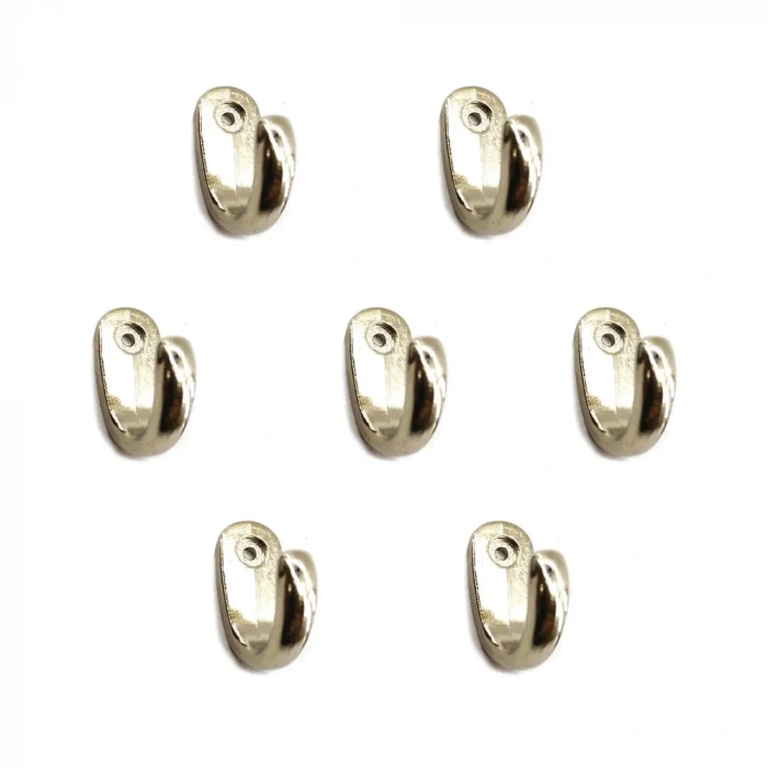 Büyük Tekli Fincan Askı, Dekor Askısı - Nikel, 12x23x30 Mm