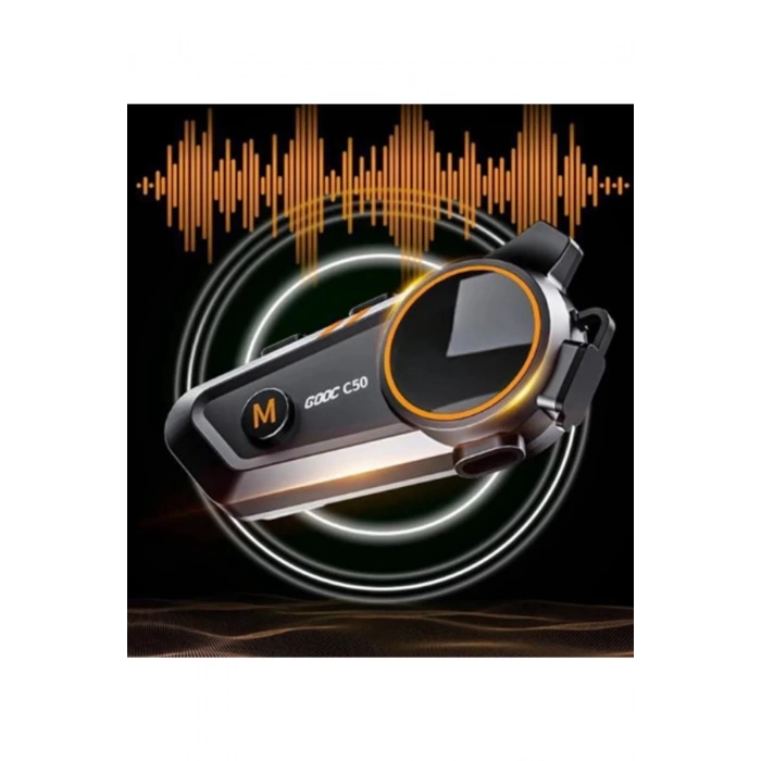 C50 Motosiklet Intercom Kask Kulaklık 1000 Mah Rgb Işıklı Bluetooth Kulaklık Ip67