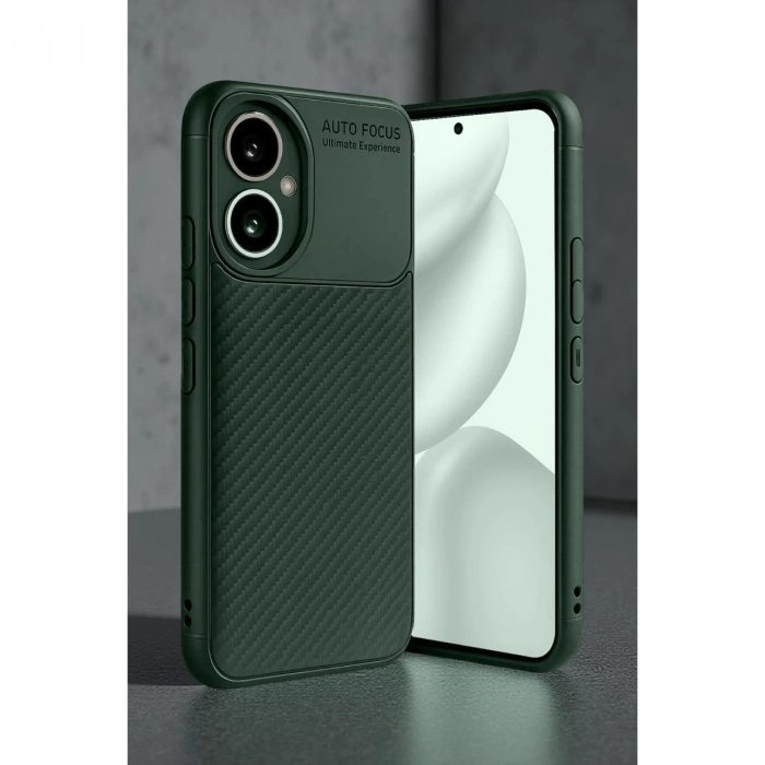 Honor 400 Kılıf Auto Focus Karbon Kapak - Koyu Yeşil