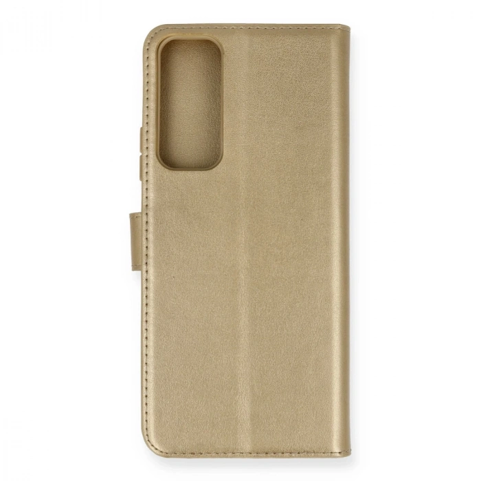 Huawei P Smart 2021 Kılıf Trend S Plus Kapaklı Kılıf - Gold