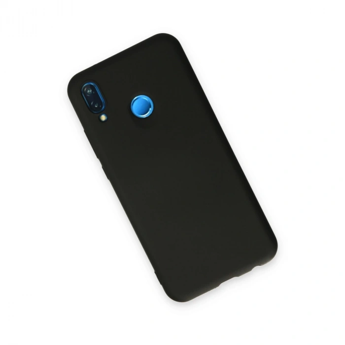 Huawei P20 Lite Kılıf Nano İçi Kadife Silikon - Siyah
