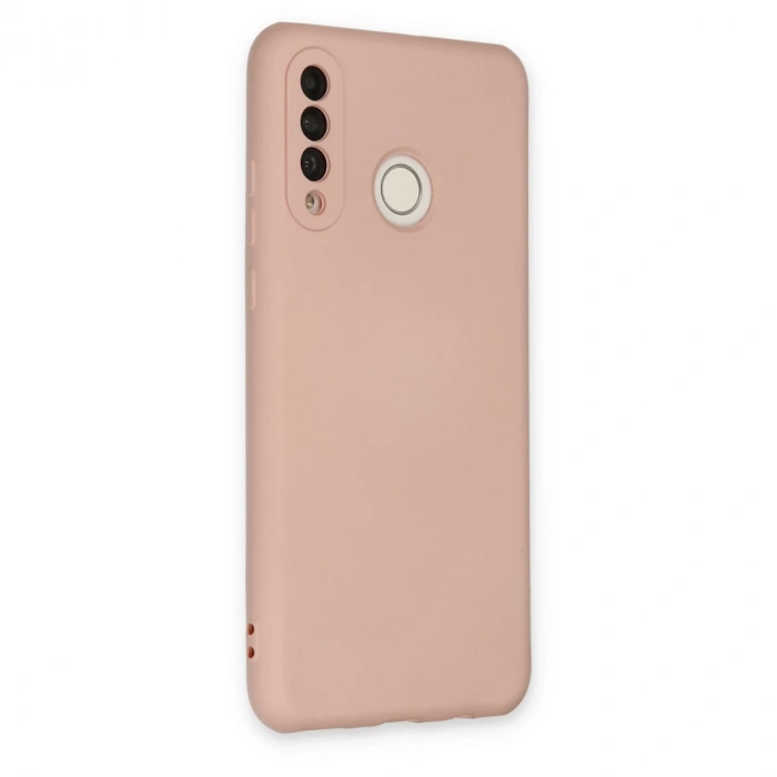 Huawei P30 Lite Kılıf Nano İçi Kadife Silikon - Pudra