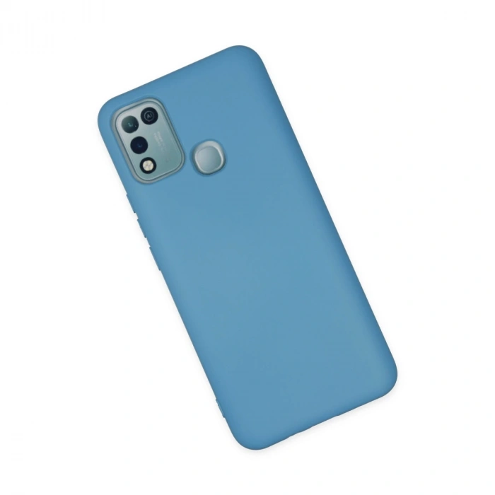 İnfinix Hot 10 Play Kılıf Nano İçi Kadife Silikon - Mavi
