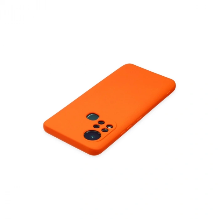 İnfinix Hot 11s Kılıf Nano İçi Kadife Silikon - Turuncu