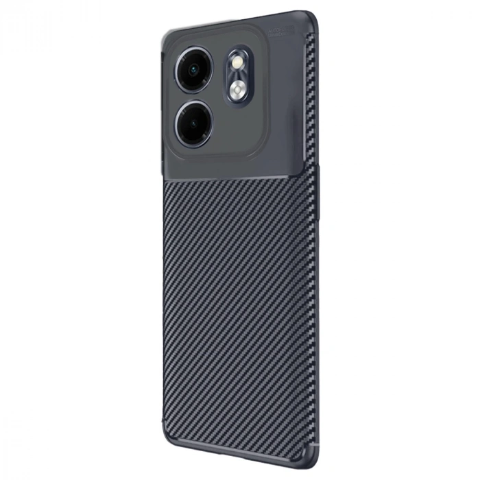 İnfinix Smart 9 Kılıf Auto Focus Karbon Kapak - Lacivert