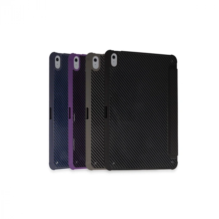 İpad Pro 13 (2024) Kılıf Color Karbon Tablet Kılıfı - Derin Mor