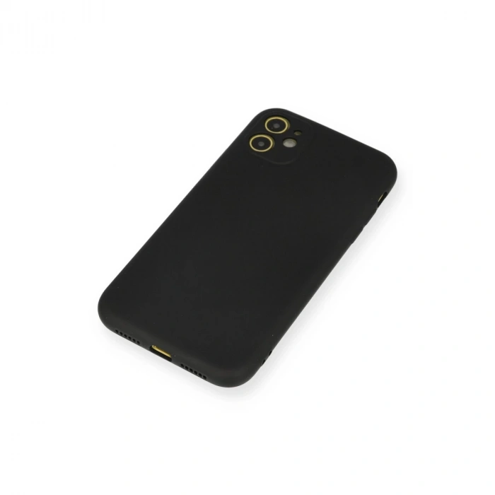 İphone 11 Kılıf Nano İçi Kadife Silikon - Siyah