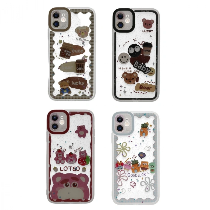 İphone 11 Kılıf Sweet Desenli Silikon Kapak - Pembe