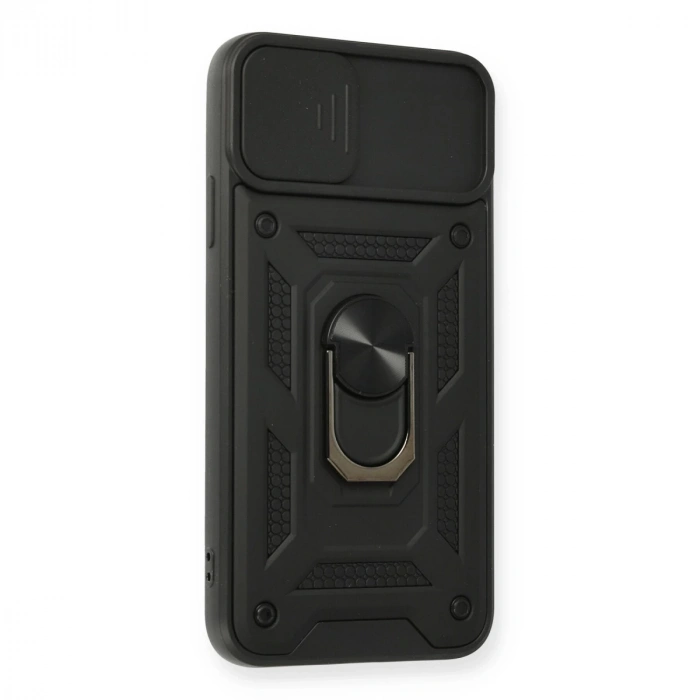 İphone 11 Pro Kılıf Pars Lens Yüzüklü Silikon - Siyah