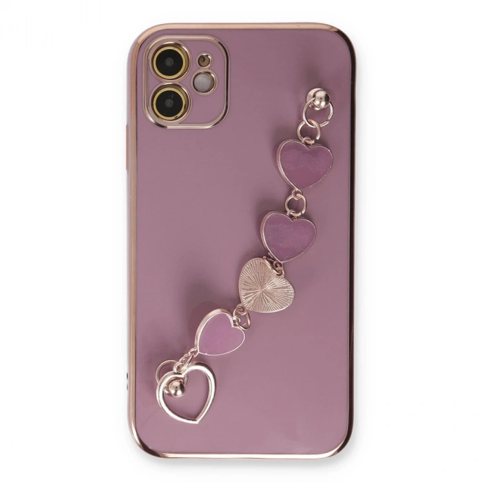 İphone 12 Kılıf Esila Silikon - Mor