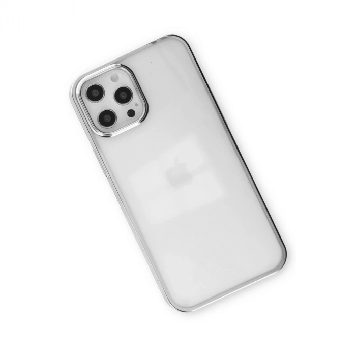 İphone 12 Pro Max Kılıf Element Silikon - Gümüş