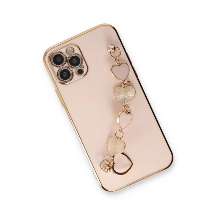 İphone 12 Pro Max Kılıf Esila Silikon - Pudra