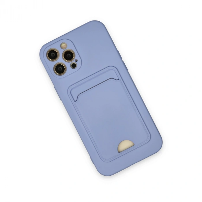 İphone 12 Pro Max Kılıf Kelvin Kartvizitli Silikon - Lila