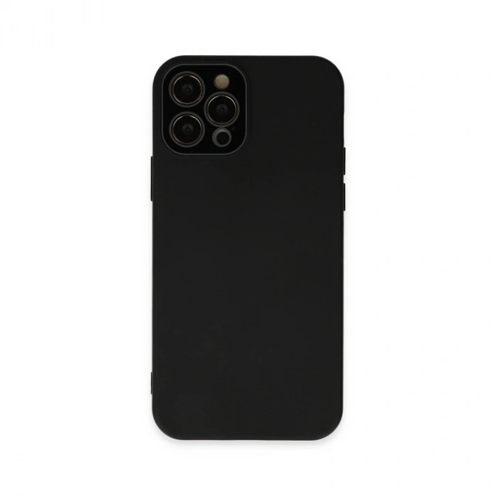 İphone 12 Pro Max Kılıf Lansman Glass Kapak - Siyah