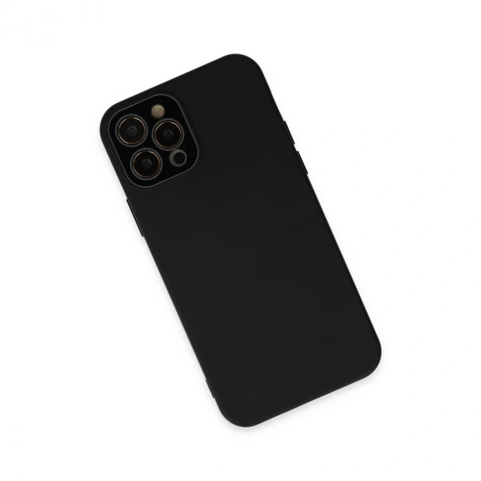 İphone 12 Pro Max Kılıf Lansman Glass Kapak - Siyah