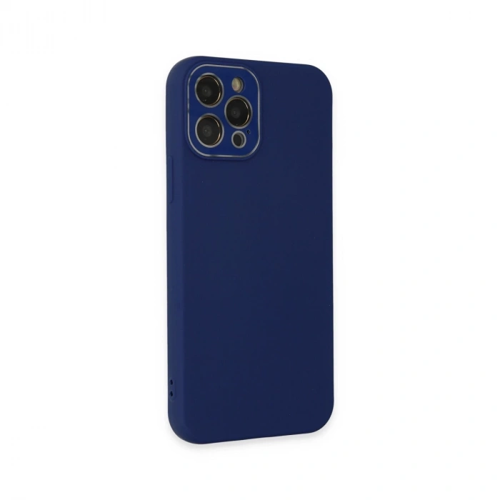 İphone 12 Pro Max Kılıf Lansman Glass Kapak - Sky Blue