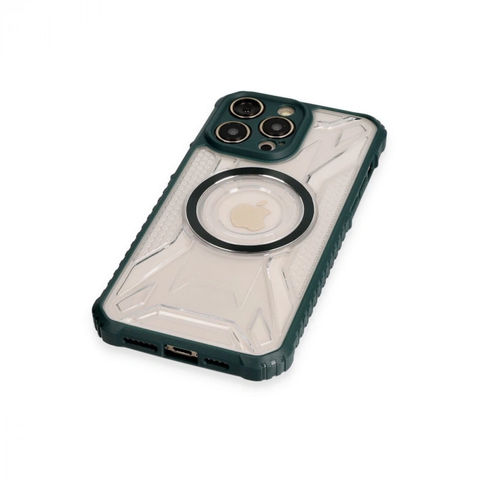 İphone 12 Pro Max Kılıf Prag Magneticsafe Kapak - Koyu Yeşil