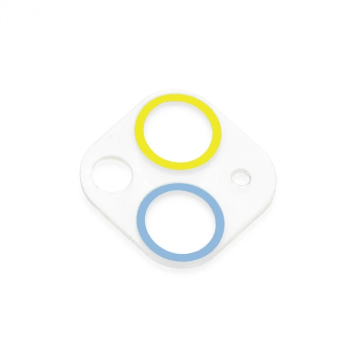 İphone 13 Mini Renkli Kamera Lens Koruma Cam - Sarı-mavi