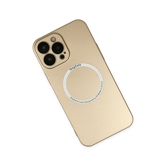 İphone 13 Pro Kılıf Jack Magneticsafe Lens Silikon - Gold