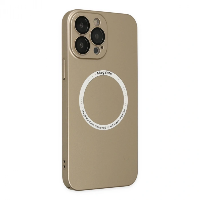 İphone 13 Pro Kılıf Jack Magneticsafe Lens Silikon - Gold