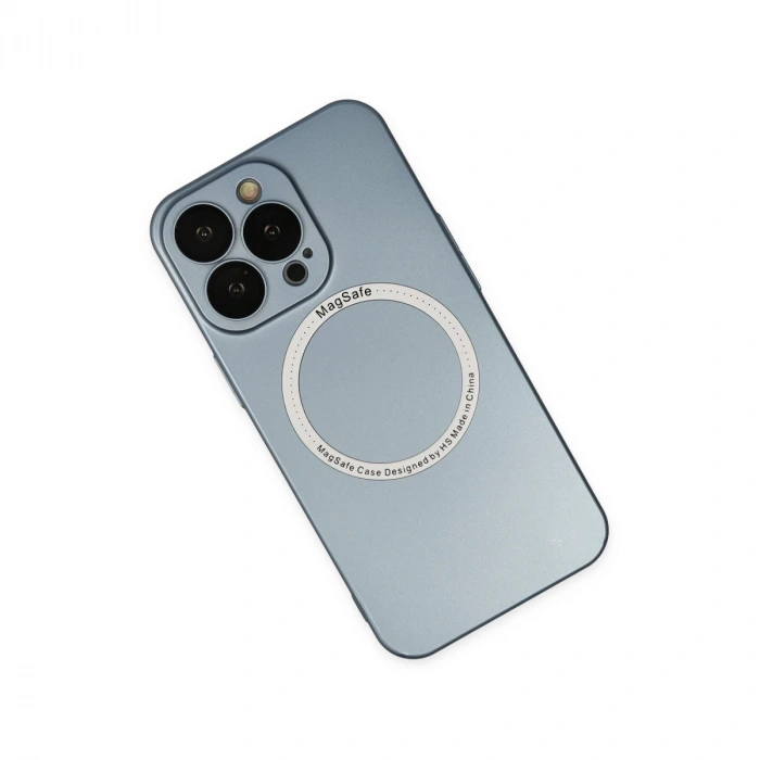 İphone 13 Pro Kılıf Jack Magneticsafe Lens Silikon - Sierra Blue