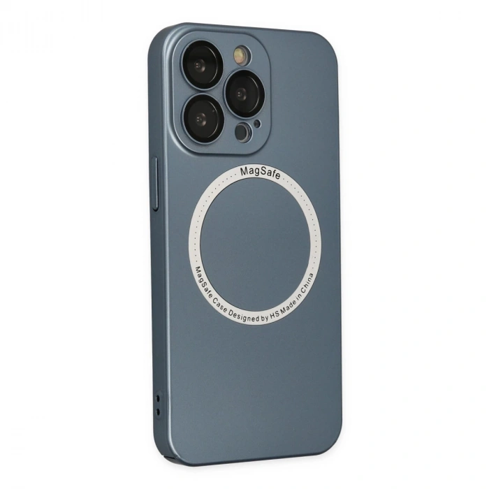 İphone 13 Pro Kılıf Jack Magneticsafe Lens Silikon - Sierra Blue