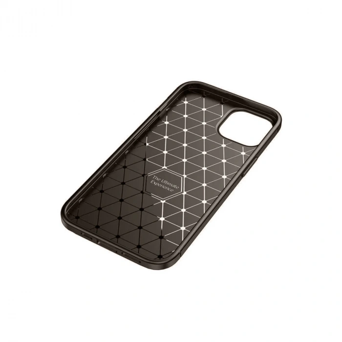 İphone 14 Kılıf Auto Focus Karbon Kapak - Kahverengi