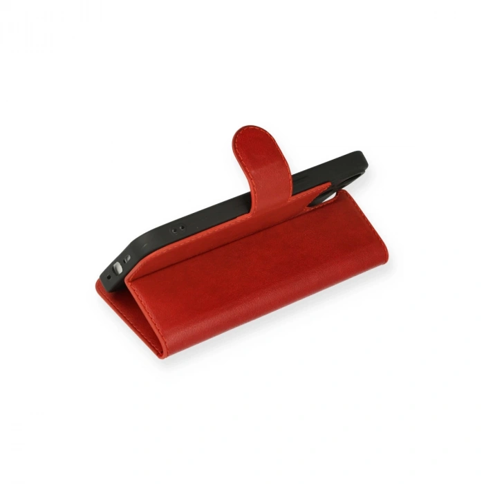 İphone 14 Kılıf Trend S Plus Kapaklı Kılıf - Kırmızı