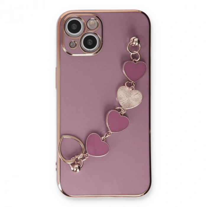 İphone 14 Plus Kılıf Esila Silikon - Mor