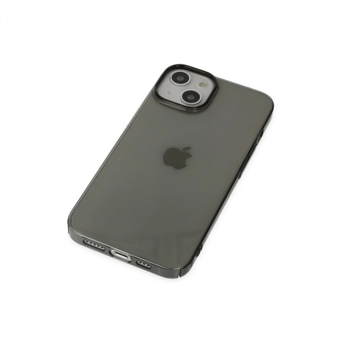 İphone 14 Plus Kılıf Pc Sert Şeffaf Kapak - Siyah