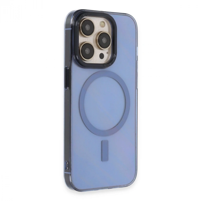 İphone 14 Pro Kılıf Anka Pc Magneticsafe Sert Metal Kapak - Sierra Blue