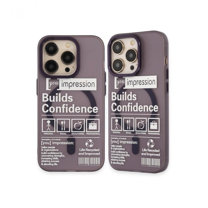 İphone 14 Pro Kılıf Apollo Magneticsafe Desenli Kapak - Apollo Mor - 6